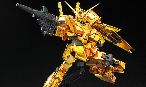万代 RG 1/144《机动战士高达UC》RX-0 独角兽高达[金色镀膜版]