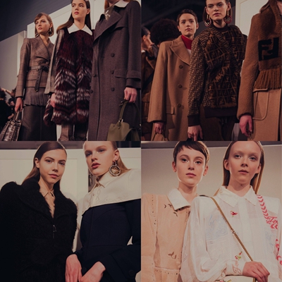 芬迪Fendi 2018秋冬米兰时装周:甜美与帅气并存