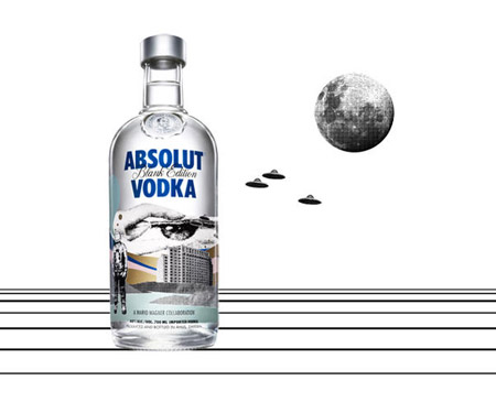 Absolut Vodka(绝对伏特加)创作太空纪元瓶身