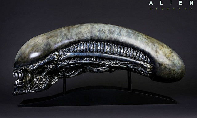 CoolProps《异形：圣约》异形  1：1 比例头像道具复制品