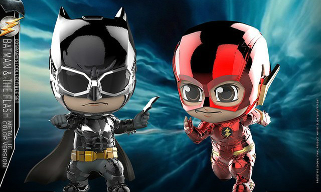 Hot Toys 《正义联盟》蝙蝠侠&闪电侠(金属配色版)Cosbaby