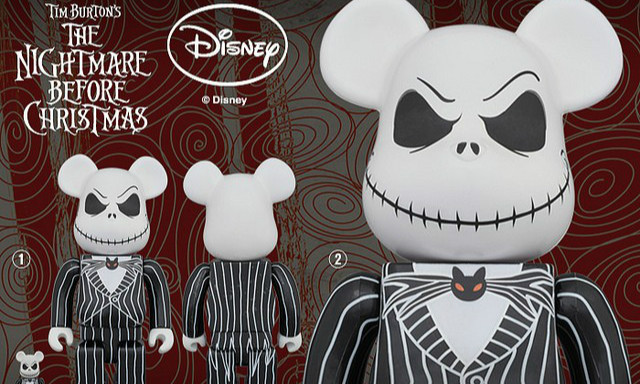 100% 400% 1000%同步 BE@RBRICK 圣诞夜惊魂【杰克】The Nightmare Before