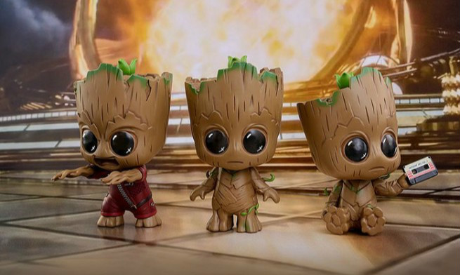 Hot Toys COSB360 《银河护卫队2》格鲁特 Groot Cosbaby Bobble-Head 3-Pack