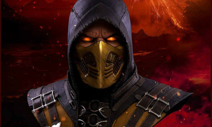 《真人快打X》魔蝎 1:1 胸像 Mortal Kombat X Scorpion Life Size Bust
