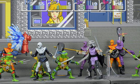 SDCC 限定 NECA 街机版「忍者神龟」&「脚族忍者」组合包