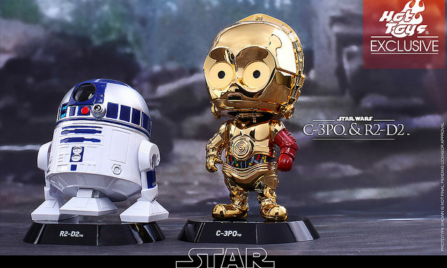 Hot Toys《星球大战：原力觉醒》C-3PO & R2-D2 双机组合包 Cosbaby Bobble-Head