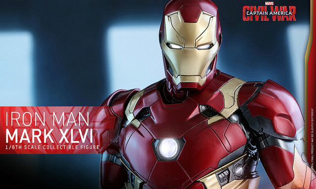 Hot Toys《美国队长3：英雄内战》1/6 合金 钢铁侠马克46 Mark XLVI
