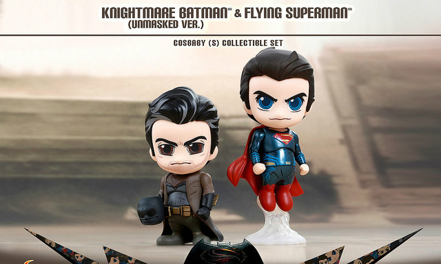 Hot Toys  Cosbaby 系列《蝙蝠侠对超人：正义曙光》 超人、噩梦蝙蝠侠双人组合包