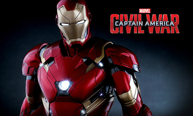 Hot Toys 《美国队长3:内战》钢铁侠 Mark46 1/6 雕像