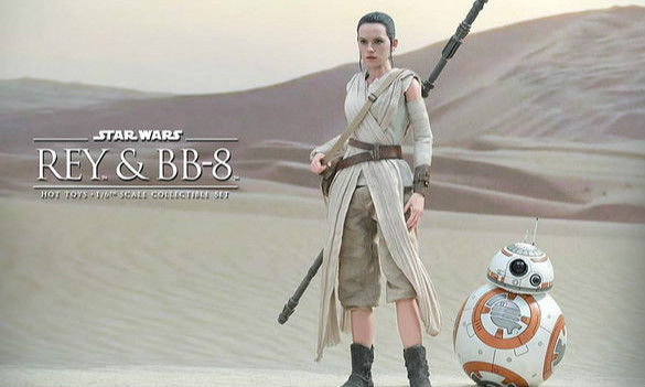 Hot Toys 星球大战七部曲:原力觉醒【Rey & BB-8 组合包】1/6 人偶作品