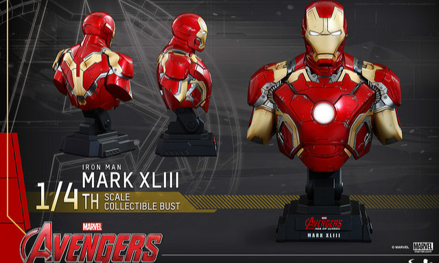 Hot Toys – HTB28 & HTB30 – 复仇者联盟2:奥创纪元【MK43】1/4 1/6 胸像