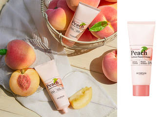 SKINFOOD思亲肤 - 蜜桃 Peach 超厌饰!擦上就有柔焦美颜!“蜜桃棉零油光厌饰霜”新上市