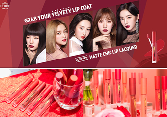 ETUDE HOUSE - 回归直营首波强打 热搜排行No.1“唇萃印记~丝绒柔雾唇釉” 代言人Red Velvet完美诠释,打造韩剧违规美唇