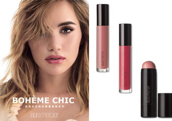 laura mercier - 2018限量春妆,超夯玫瑰色调再升级【波西米亚绯红系列Bohème Chic】画上初吻般美唇色 粉嫩春妆点缀滤镜光泽