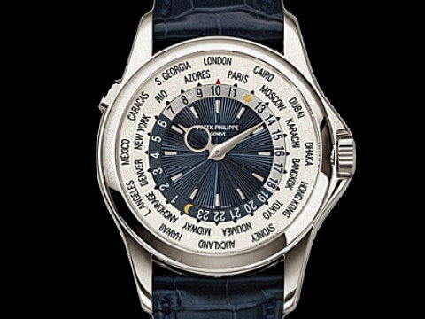 百达翡丽5130 P世界时区 PATEK PHILIPPE纯白金新品