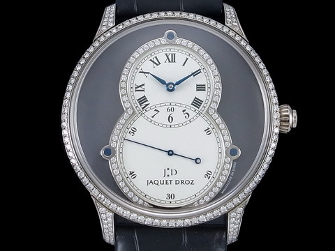 Jaquet Droz 雅克德罗 LeGend Geneva -Gande Seconde Circled 18K白金 原镶钻圈 小钻圈 经典8字 全新品