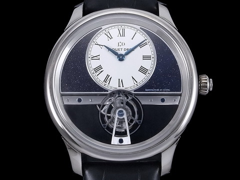 Jaquet Droz 雅克德罗 J023034217 Complication La Chaux-De-Fonds Tourbillion 陀飞轮 蓝色沙金面 18K白金 手上炼 全球限量8只 全新品
