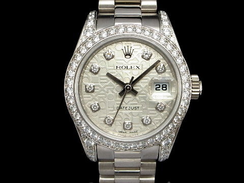 ROLEX 劳力士 179159 白K金 白色纪念面盘 原厂钻石 顶级女表 原厂盒单 9成5新