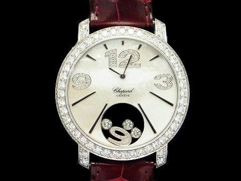 CHOPARD 萧邦表 Happy Diamond 快乐钻 18K白金 9成9极新品 新品订价160万