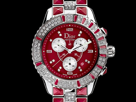 Dior 迪奥 CHRISTAL 极致奢华水晶计时码表 38mm 顶级钻表 原厂盒单