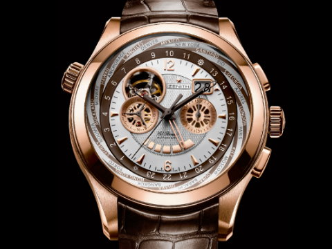ZENITH 先力 Class traveller open multicity 玫瑰金 世界时区 全新品
