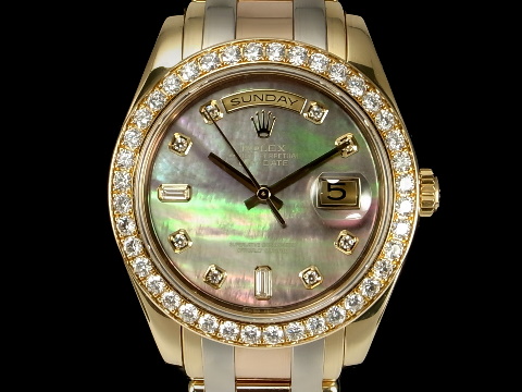 ROLEX 劳力士 18948 贝壳十钻面盘 原镶钻圈 三色金链带
