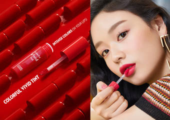 ETUDE HOUSE - 【多彩多汁水凝唇露系列】只需薄透一层,给你极度饱满的水果色泽