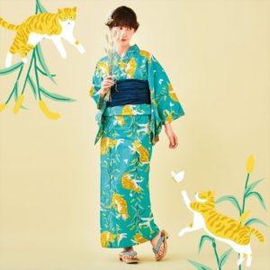 日本夏天就要穿上可爱浴衣!猫咪×几何浴衣让你不再和别人撞衫!