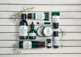 THE BODY SHOP - 拯救夏日问题肌 天然茶树净肤无负担 NEW天然茶树净肤环保撕除面膜 体验净肤舒爽零修片美肌 全系列茶树t豆圣品 “净肤、除豆、抑菌”