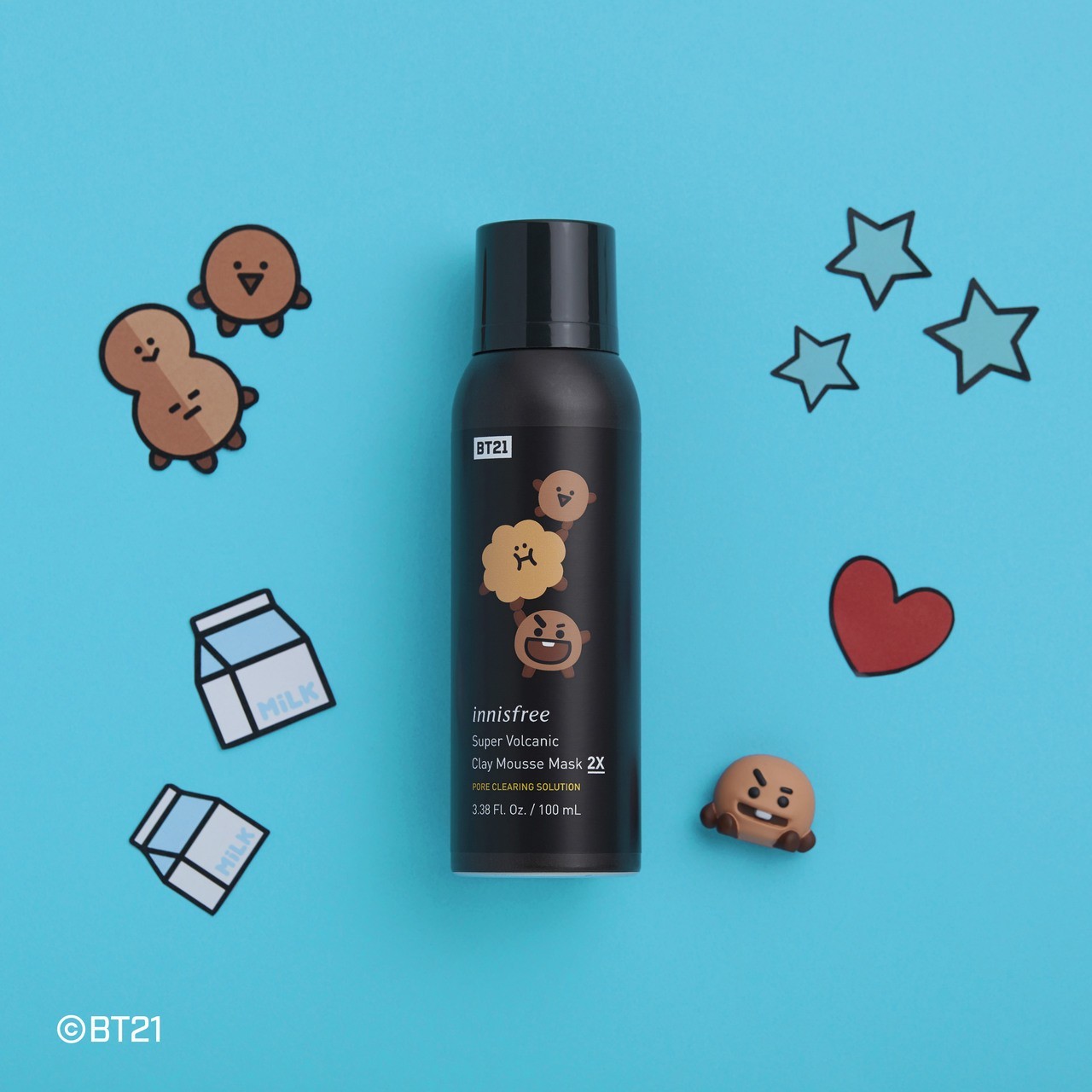 韩国也买不到！innisfree“BT21限量联名火山泥系列”7/1开卖