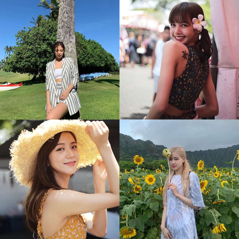 BLACKPINK女孩们的夏威夷穿搭合集！LISA造型超多变、JENNIE化身小辣妹性感破表