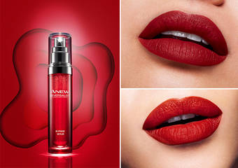 Avon 雅芳 - AVON雅芳新年新肌美容一把抓 红运三色口红+全效睫毛膏 新春开运必备