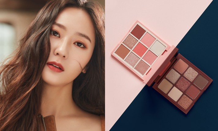 春夏新款大地+粉色眼影盘 跟Krystal一起画出桃花妆!