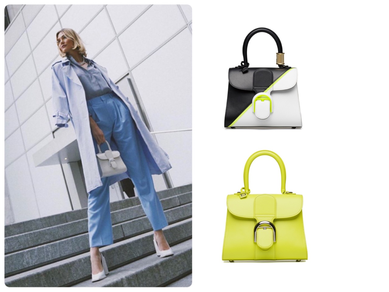 超模卡莉克劳斯拎DELVAUX“白雪小公主”手袋 帅气俏皮