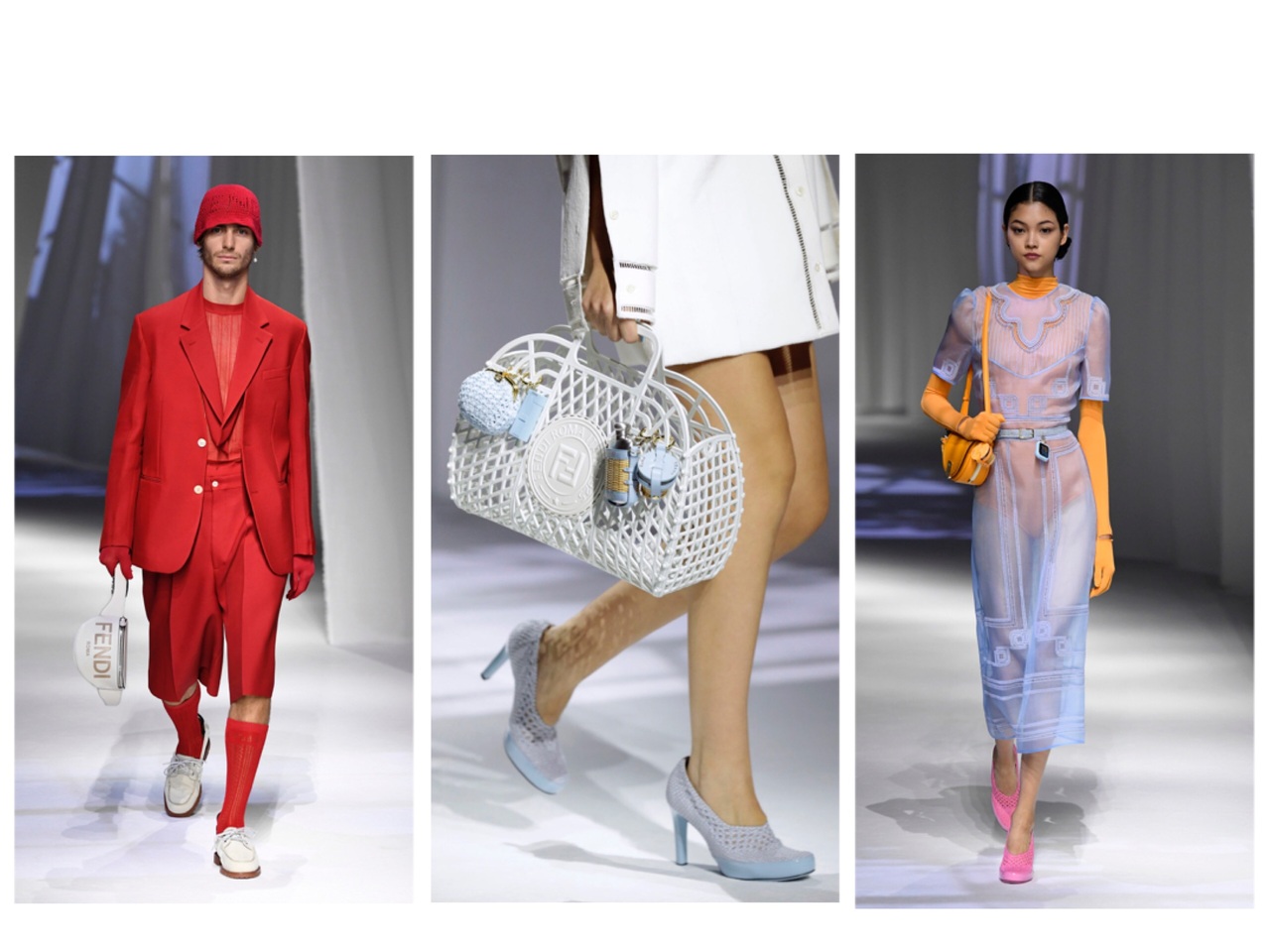 米兰时装周/FENDI“倒影反思”以光影捕捉日常的美好 菜篮也变时髦