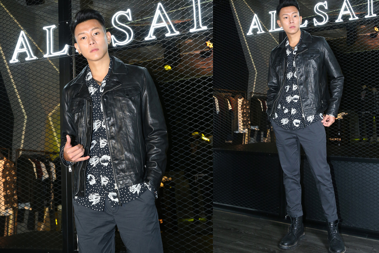 瘦子帅穿ALLSAINTS秋冬新品 站台活动自认“感觉频率很相同”