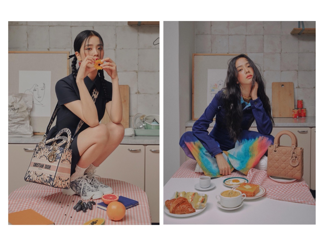 Blackpink的Jisoo拍形象片 把Lady Dior当甜点切下去?
