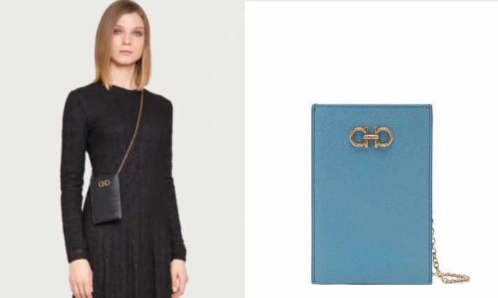 经典黑、梦幻天空蓝 Ferragamo新款手机包优雅登场