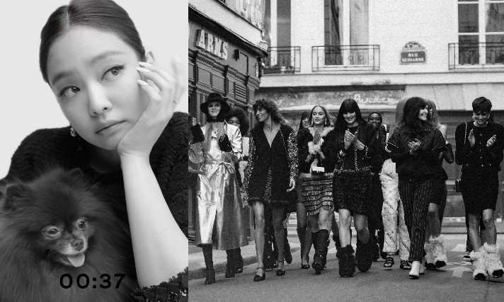 GD发呆、Jennie抱爱犬倒数看秀 香奈儿秋冬好有戏剧感